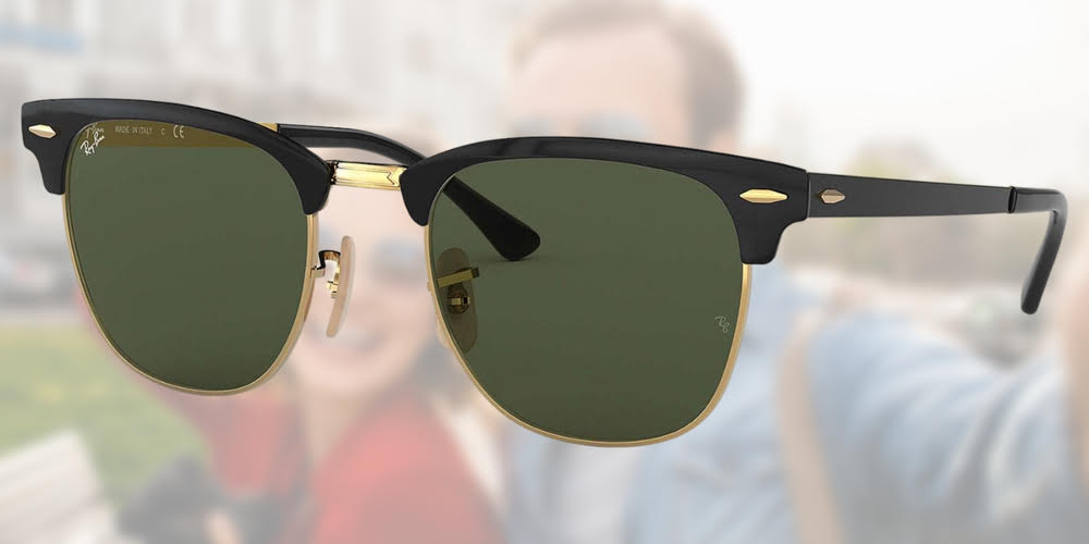 Clubmaster RB3716 Metal Polarized Glass Sunglasses